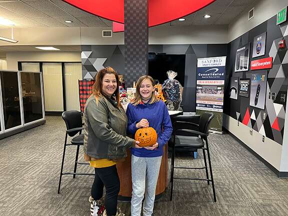 Congratulations to Savannah and Kristin Sevier on finding the Consolidated 2022 Great Pumpkin!
