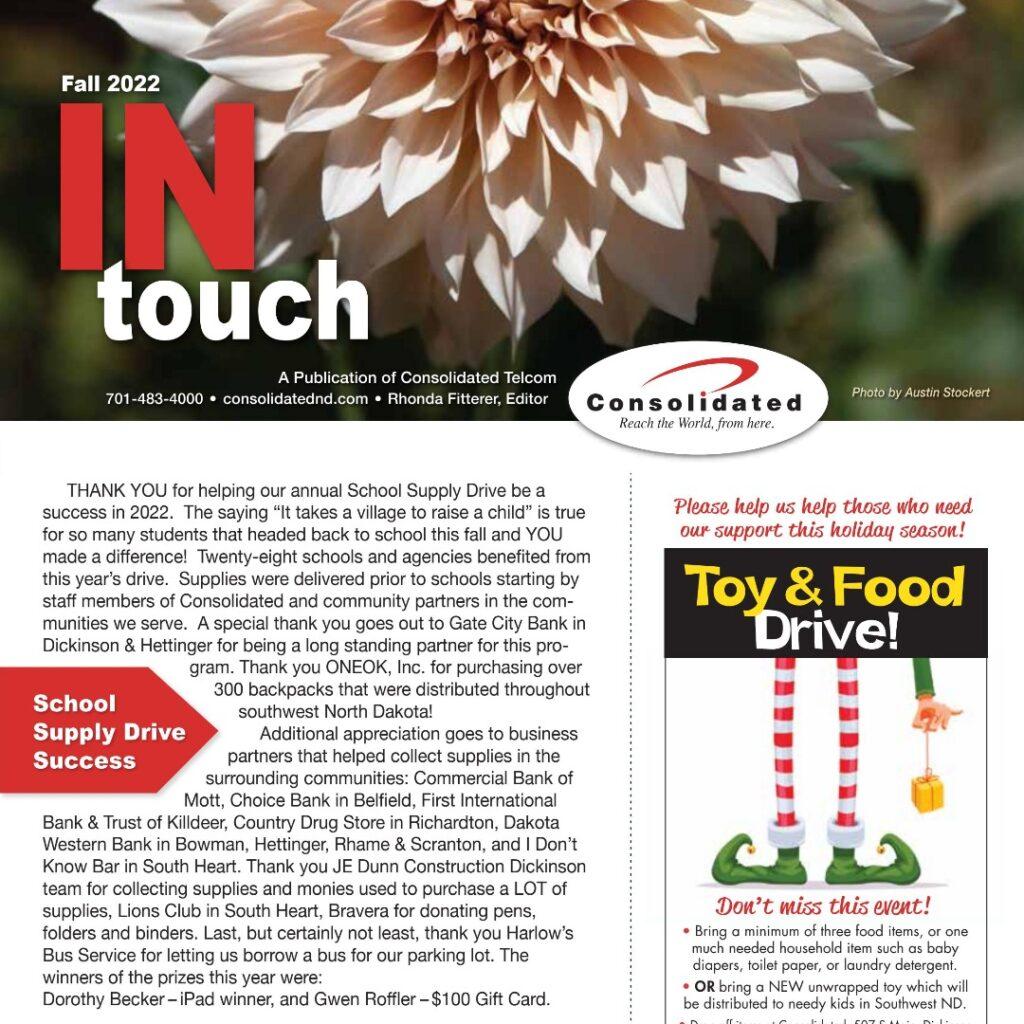 Consolidated "In Touch" Newsletter Fall 2022