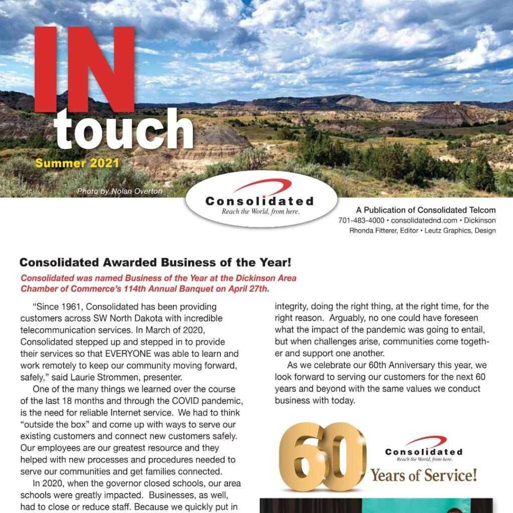 Consolidated "In Touch" Newsletter Summer 2021