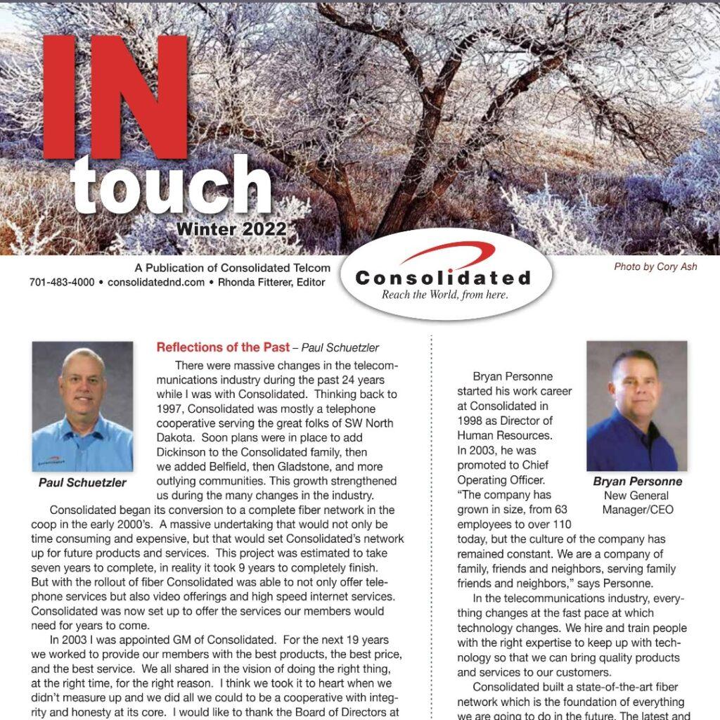Consolidated "In Touch" Newsletter Winter 2022