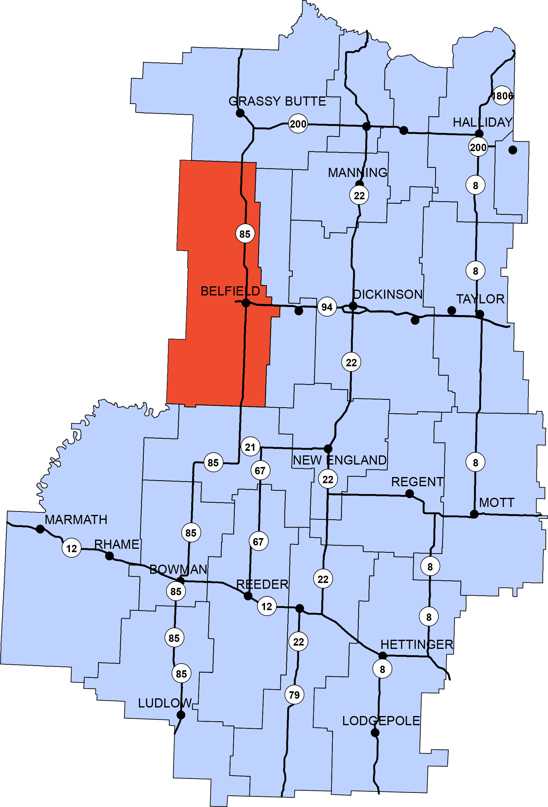 Consolidated Belfield Rural Fiber Construction Area